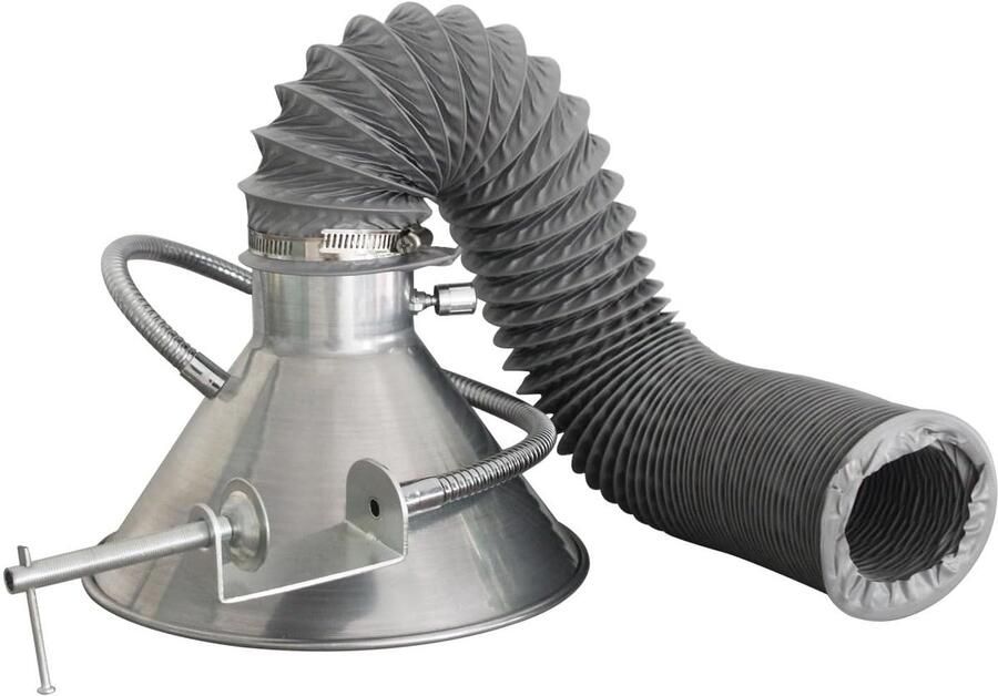 SnelShoppen Extractor afzuigkap voor lasrook industrieel afzuigsysteem soldeerdamp afzuiger met 2 meter PVC slang 100-225mm mobiel gebruik voor