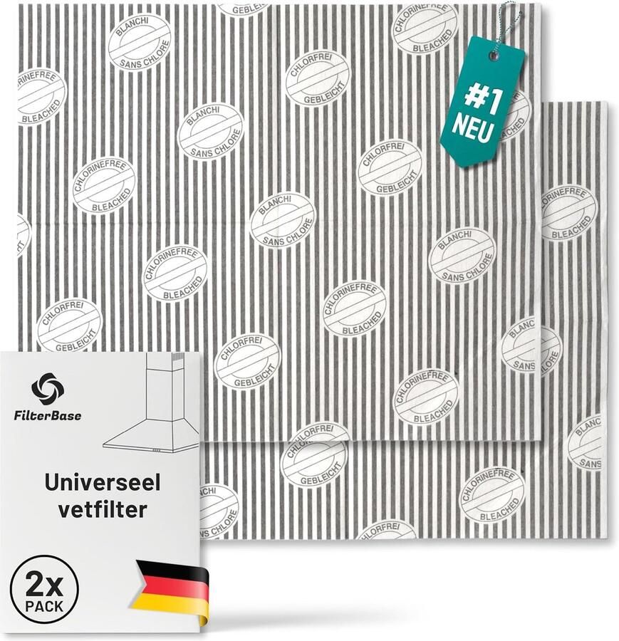 SnelShoppen FilterBase Universele Vetfilter Afzuigkap 2 Stuks Vetfilter Verzadigingsindicator Plat Filter voor Afzuigkap Kan op Maat Worden G