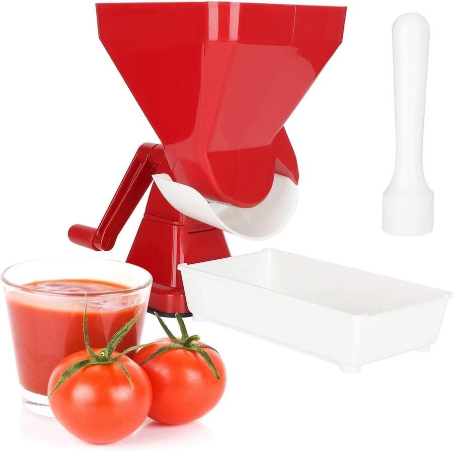 SnelShoppen Food Strainer Tomaten Juicer met Hoge Sapopbrengst voor Groenten en Fruit Duurzaam PP en RVS Filter Ideaal voor Keuken en Bereidinge