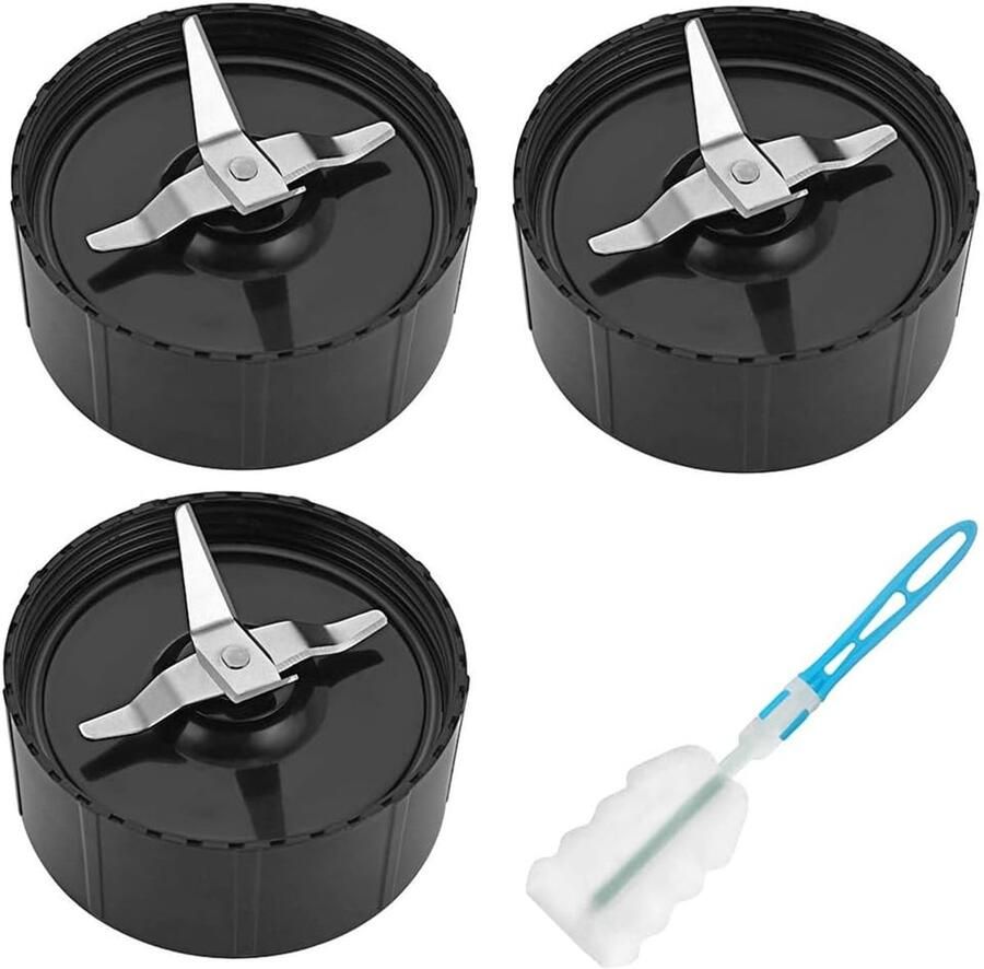 SnelShoppen For Magic Bullet Cross Blade Vervangende Onderdelen met Gaskets voor 250W Blender Mixer RVS Pack van 3 Keukenaccessoires