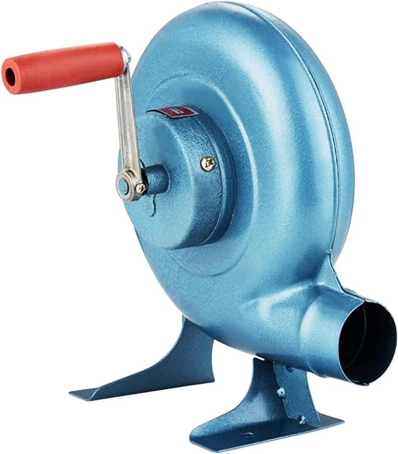 SnelShoppen Hand Crank Blacksmith Forge Blower Manuele BBQ Ventilator 300W Ideaal voor Koken Kamperen Barbecueën Tuin en Feesten Blauw