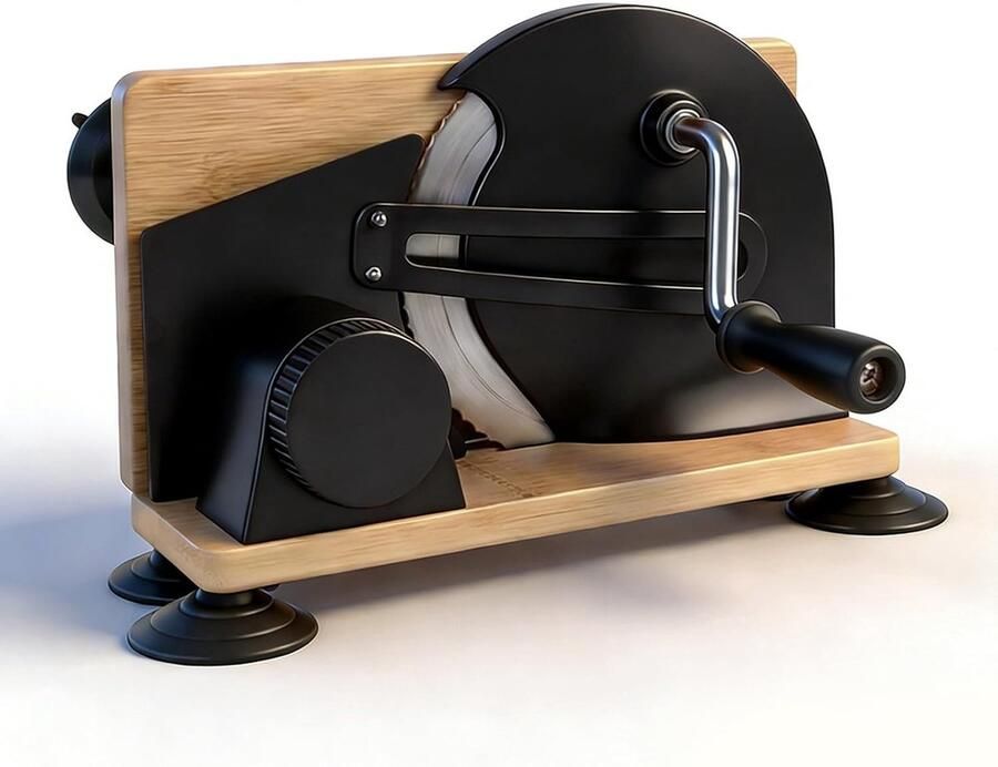 SnelShoppen Handmatige Broodsnijder met Instelbare Dikte Gelijkmatig Snijden Ergonomisch Handvat Zuurdesembrood Snijgereedschap RVS en Compo
