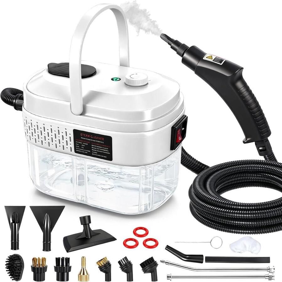 SnelShoppen Handstoomreiniger 1600W met 1.4L Tank 3 Bar Stoomdruk 15s Verwarmingstijd Ideaal voor Vloeren Oven Tapijt Meubels Auto en Bed Bug
