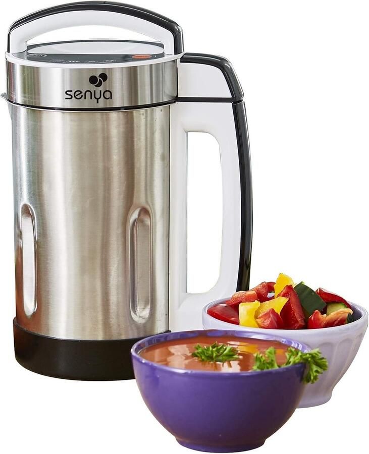 SnelShoppen Heated Blender 1.6L 1150W Multifunctionele Blender voor Soepen Smoothies Compotes Roestvrij Staal Kook en Verwarm Keuken Gadge