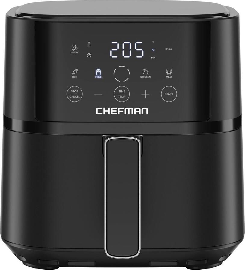 SnelShoppen Heteluchtfriteuse 3 8L met Hi-Fry-technologie Compacte en Eenvoudige Airfryer met Touch-controles 4 Voorinstellingen Antiaanbaklaag