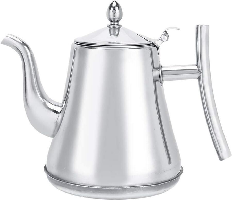 SnelShoppen Hoogwaardige RVS Waterkoker 2.0L Gezonde Glazen Theepot met Thee-Ei Duurzaam en Corrosiebestendig Ideaal voor Keuken en Restaurant