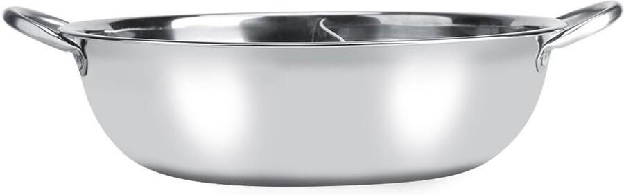 SnelShoppen Hot Pot Inductiekookplaat met Fondue 27cm 29cm 31cm Twee Heerlijke Smaken RVS Dikke Scheiding Chinese Pannen voor Thuisgebruik Feest