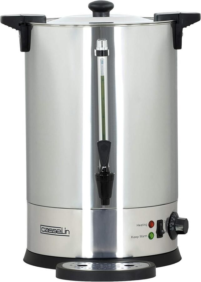 SnelShoppen Hot Water Dispenser 15 Liter RVS Elektrische Waterkoker voor Thuis Camping of Feest Stijlvol en Duurzaam