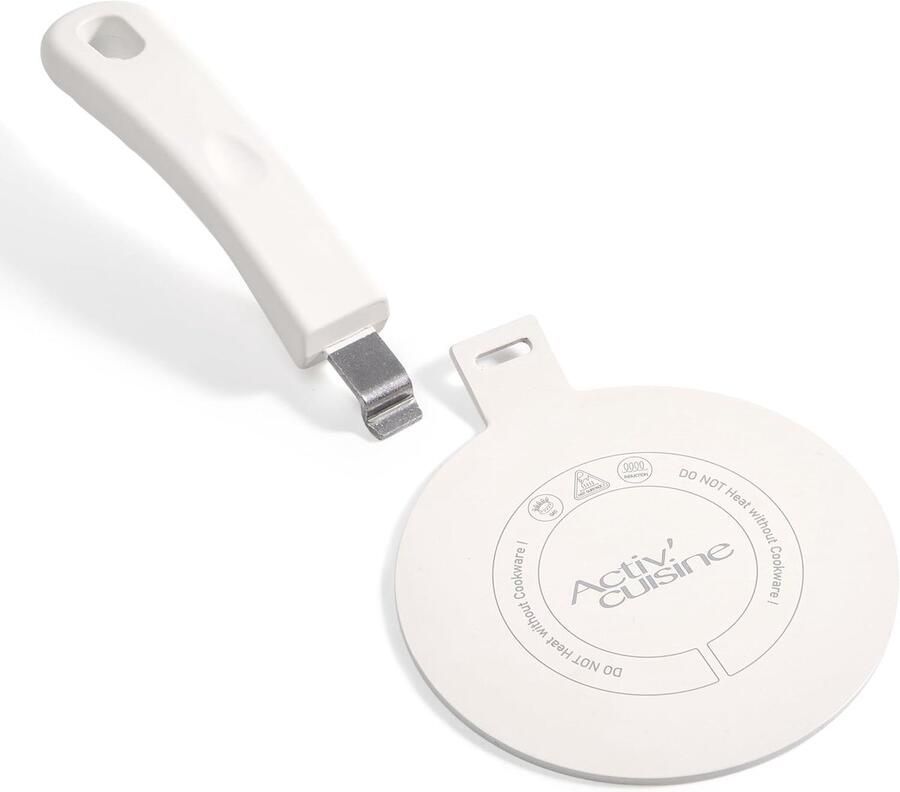 SnelShoppen Inductie Adapterplaat 14 cm Wit Geschikt voor Moka Espressokoker Aluminium Roestvrij Staal Gietijzer Keramiek Koken op Inducti