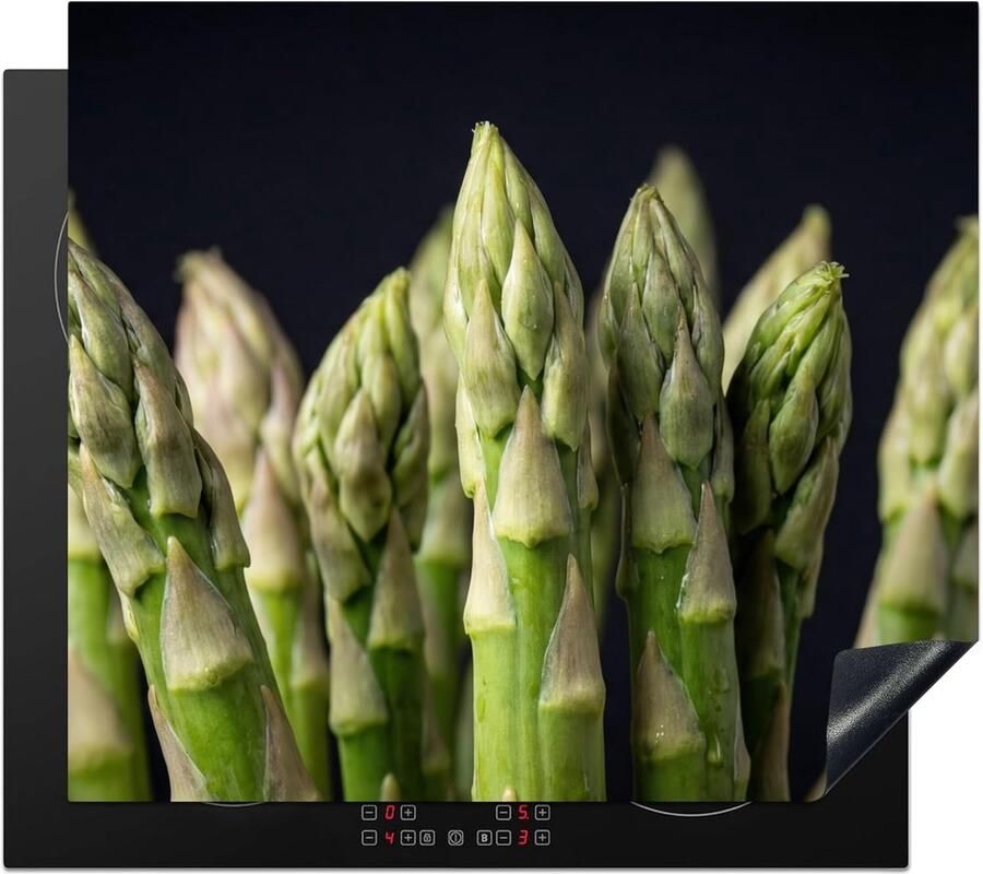 SnelShoppen Inductiekookplaat Beschermer 59x52cm Keuken Decoratie Antislip Mat Groene Asperges Voor Inductiekookplaat Keuken Accessoire