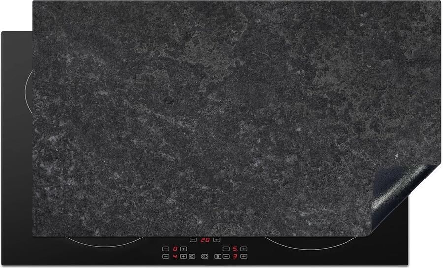 SnelShoppen Inductiekookplaat Bescherming 90x52cm Antislip Mat Betonlook Grijs Retro Industrieel Keuken Decoratie Kookplaat Deksel