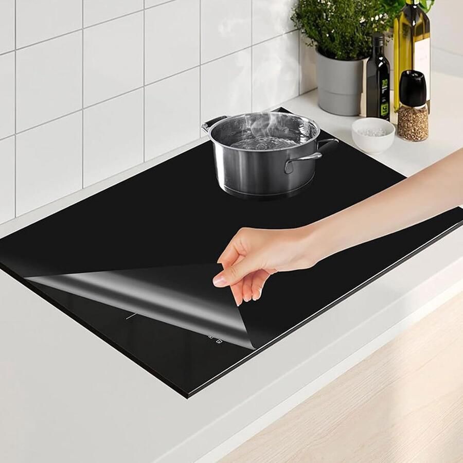 SnelShoppen Inductiekookplaat Beschermmat 54x90cm Siliconen Inductiekookplaat Cover Krassenbescherming Warmtebestendig Antislip Keuken Acces