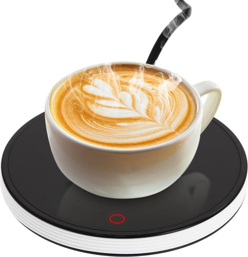 SnelShoppen Intelligent Kopjeswarmers Elektrische Verwarmde Coaster Tot 55°C Veilig en Energiezuinig voor Thuis en Kantoor Wit