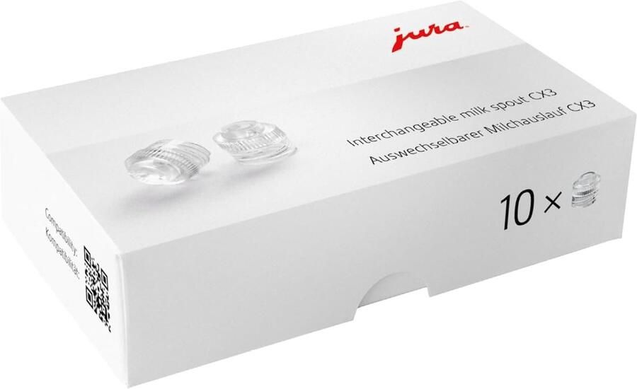 SnelShoppen Interchangeable Melkuitloop CX3 voor JURA Volautomatische Koffiemachines TÜV-gecertificeerde Hygiëne 10 Stuks Ideaal voor Koffie e