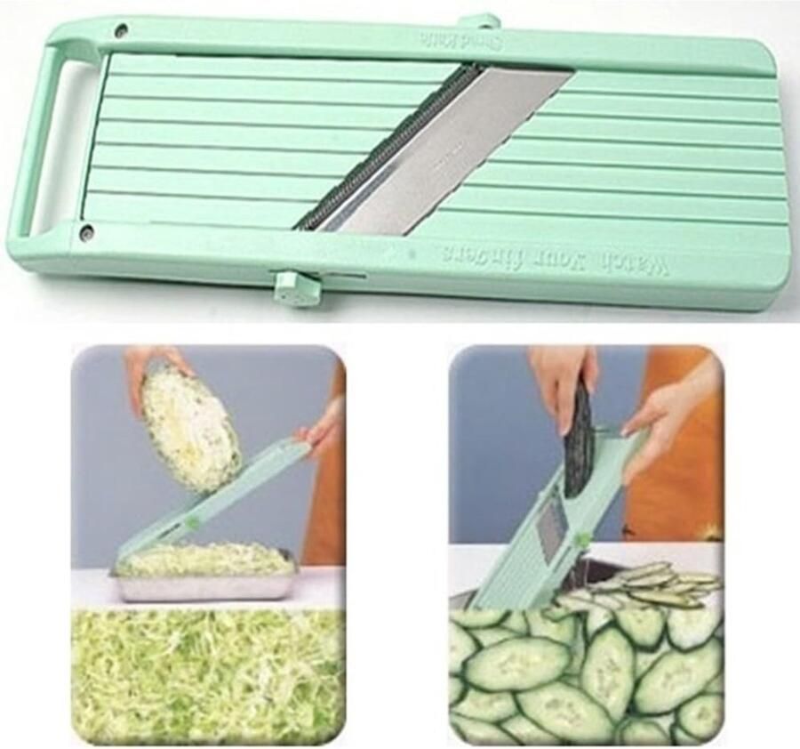 SnelShoppen Japanse snijmachine voor groente en fruit mandoline cutter keuken multifunctionele snijmachine voor snel en eenvoudig snijden ergonom
