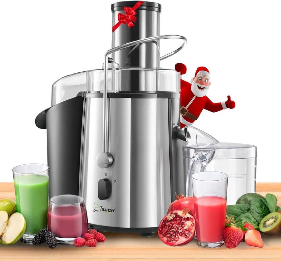 SnelShoppen Juicer voor Fruit en Groenten Hoogvermogen 850W Centrifugaal Sapmachine met 2 Snelheden Brede Opening 75mm Antislip Basis Perf