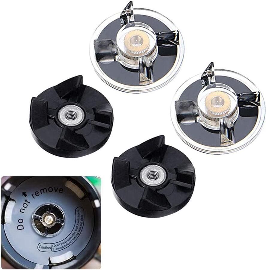 SnelShoppen KBNIAN 2 Basisversnellingen + 2 Rubber Messenset Blender Vervangende Onderdelen Duurzame Mixer Accessoires Compatibel met 250W Jui