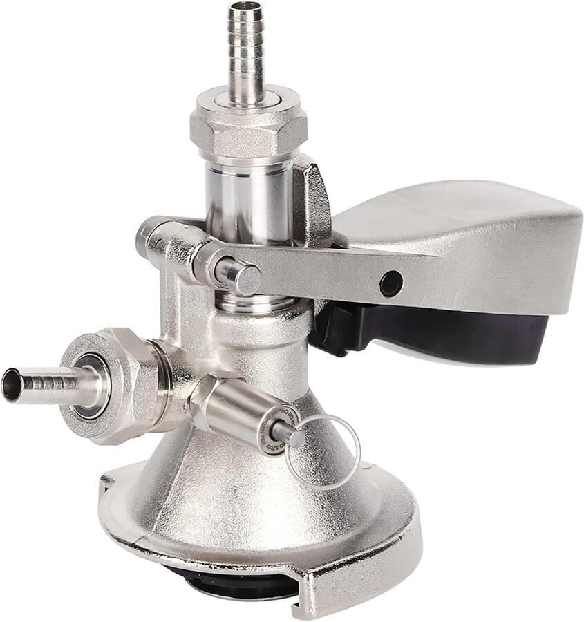 SnelShoppen Keg Coupler RVS Bier Keg Koppelstuk Dispenser Connector voor Bier en Dranken Staal Duurzaam Handig voor Feest en Camping