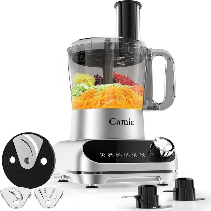 SnelShoppen Keukenmachine 1500W Food Processor met 2.5L Kom 6 Programma's voor Hakken Snijden Mixen Inclusief Toebehoren voor Efficiënt Koken