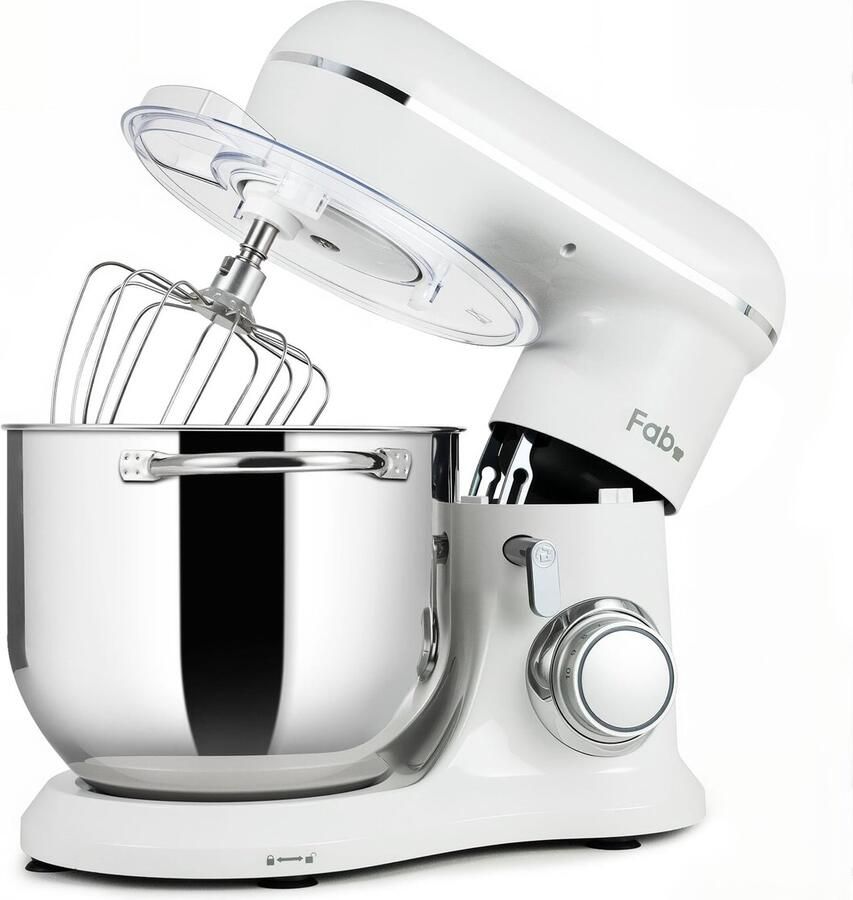 SnelShoppen Keukenmachine 8 liter Kneedmachine 2000W met 10 Snelheden Deegmachine met Roerhaak Kneedhaak en Garde Zwart voor Keuken en Bakplezier