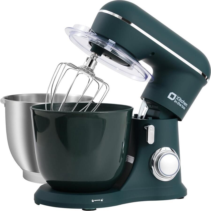 SnelShoppen Kitchen in the Box Keukenmachine 1300W 10 Snelheden 4.5L + 5L Mengkommen Elektrische Standmixer met Garde Klopper en Deeghaak in Don