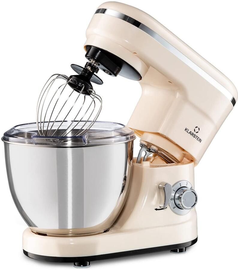 SnelShoppen Klarstein Bella Mini Roermachine Keukenmachine RVS-Kom LED Knetmaschine Planeetmenger Food Processor Mengmachine voor Keuken Per