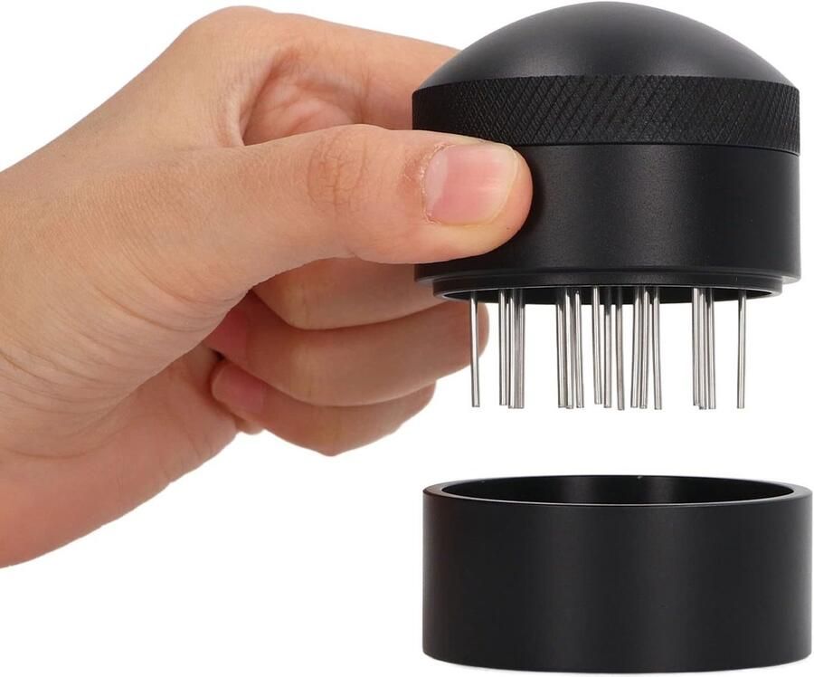 SnelShoppen Koffie Distributietool Koffie Roerhulpmiddel RVS Naaldverdeler 51MM Met Basis voor Koffieliefhebbers Perfect voor Thuis en Kantoor