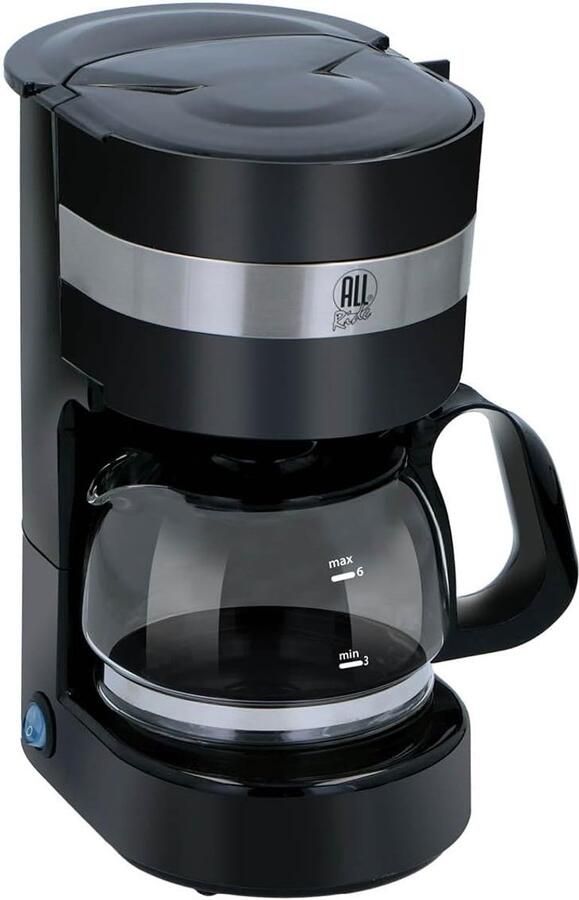 SnelShoppen Koffiemachine 24V Filterkoffiezetapparaat 0.65L Voor Auto en Vrachtwagen Drupstop en Warmhoudfunctie Zwart