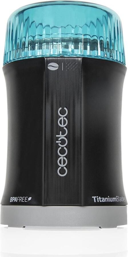 Thijox Koffiemolen en Kruidenmolen Cecotec TitanMill 200 Compact 200W Titanium Messen 50g Capaciteit RVS Container Niet Giftig Voor Koffie Kr