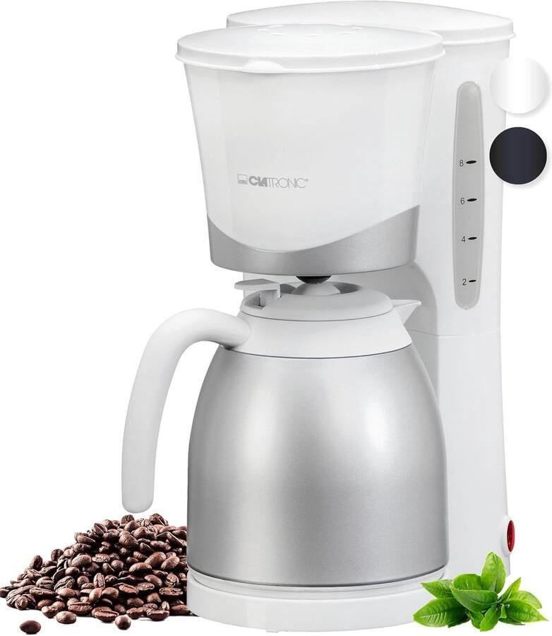 SnelShoppen Koffiezetapparaat met Thermoskan voor 8-10 Kopjes Koffie Filterkoffiezetapparaat 1 Liter Geen Temperatuurverlies Ideaal voor Keuke