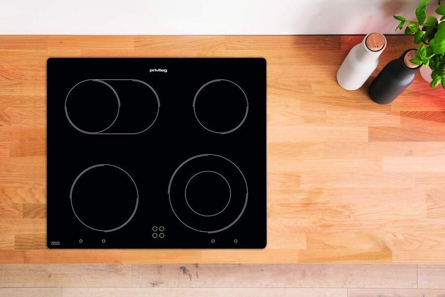 SnelShoppen Kookplaatcombinatie met Convectieoven 60 cm 5 Functies Hydrolyse Reiniging Glaskeramisch Ideaal voor Keuken en Feest