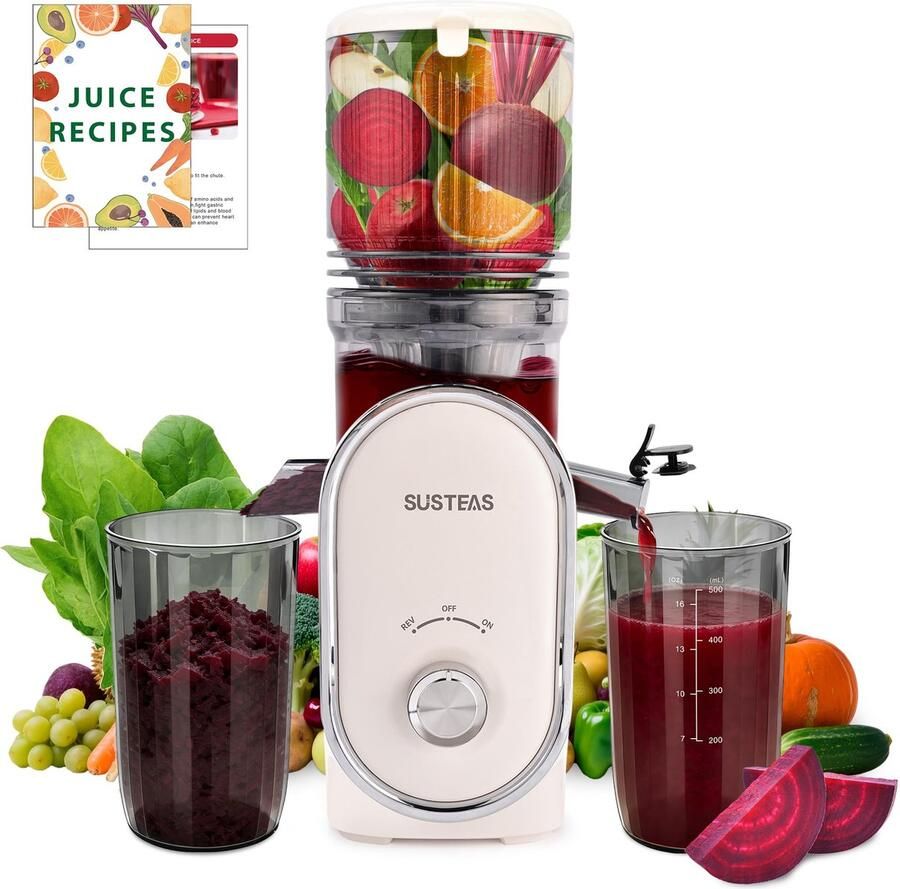 SnelShoppen Koude Pers Juicer Machine 133MM Grote Feed Chute 1 5L Capaciteit Slow Juicer met 300W Hoge Sapopbrengst Extractor voor Groenten en Fr