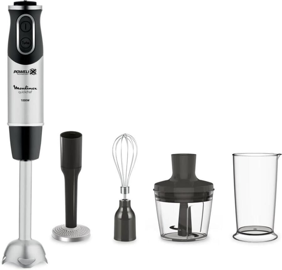 SnelShoppen Krachtige Staafmixer 1000W 10 Snelheden Ideaal voor Smoothies Soepen Babyvoeding Roestvrij Staal Keukenaccessoire