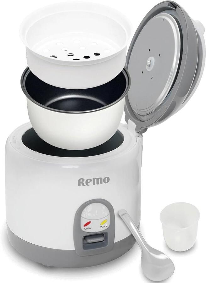 SnelShoppen Luxe Rijstkoker 0 8 Liter Elektrische Snelkookpan met Stoommand en Warmhoudfunctie Ideaal voor Keuken Feest en Kerstcadeau Moder