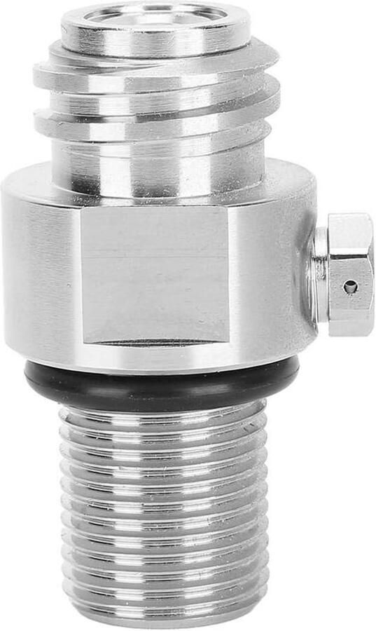 SnelShoppen M18x1.5 TR21-4 Draad Metaal CO2 Fles Adapter Ventiel Accessoire voor Thuisbrouwerij en SodaStream Zilver
