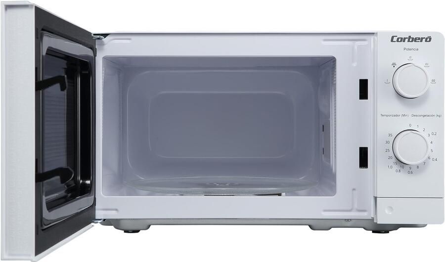 SnelShoppen Magnetron Wit 19 5L 700W 5 standen Ontdooifunctie Draaiplateau 24 5cm Timer 35 minuten Keuken Magnetron voor Thuis Compact