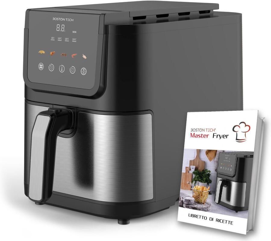 SnelShoppen Master Fryer Airfryer 5L 1500W 5 Programma's LED-Display Touch-Bediening Instelbare Temperatuur PFAS-vrije Keramische Coating 35%