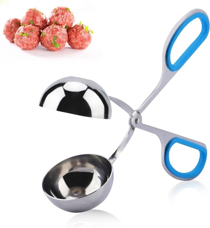 SnelShoppen Meatball Maker 304 RVS Meatballen Maker met Antislip Handvat Non-Sticky Keukengereedschap voor Het Maken van Gehaktballen Rijstballen