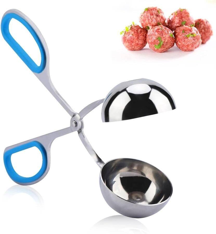 SnelShoppen Meatball Maker 304 RVS Meatballen Maker met Antislip Handvat Non-Sticky Keukengereedschap voor Het Maken van Gehaktballen Rijstballen