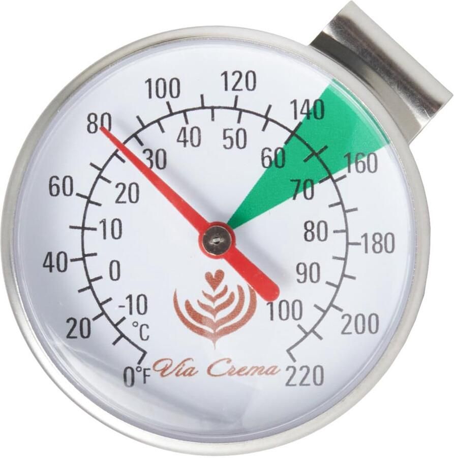 SnelShoppen Melkopschuimer Pitcher Thermometer voor Koffiemachine Melkkan met Thermometer voor Perfecte Melkopschuim Geschikt voor Normale en Pl