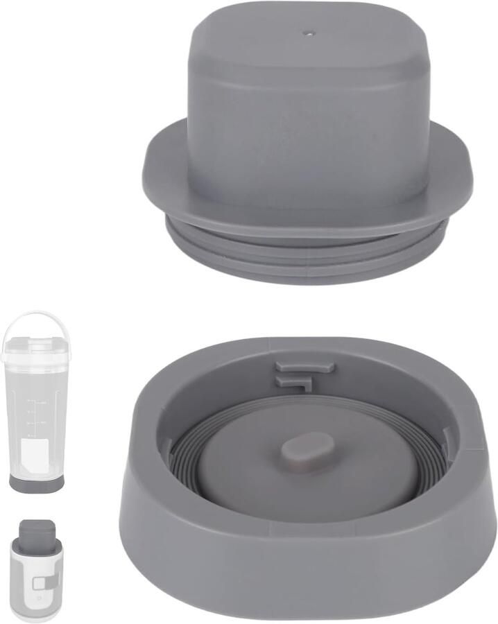 SnelShoppen Mesbescherming en Deksel voor Draagbare Blender Vervangend Deksel ABS Inclusief Montage-Instructies Vaatwasmachinebestendig Grijs B