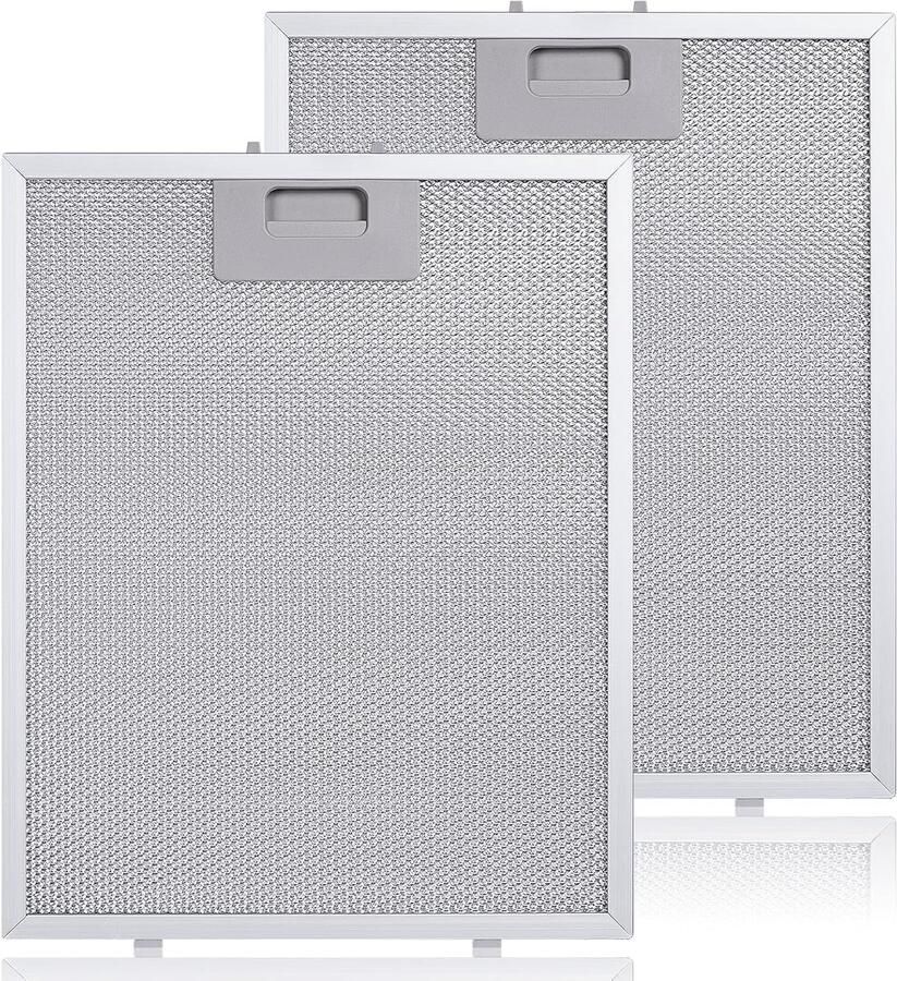 SnelShoppen Metalen Vetfilters voor Afzuigkap 2 Stuks 320 x 260 mm Aluminium Vervangingsfilter Effectief Luchtfilter Keuken Accessoires