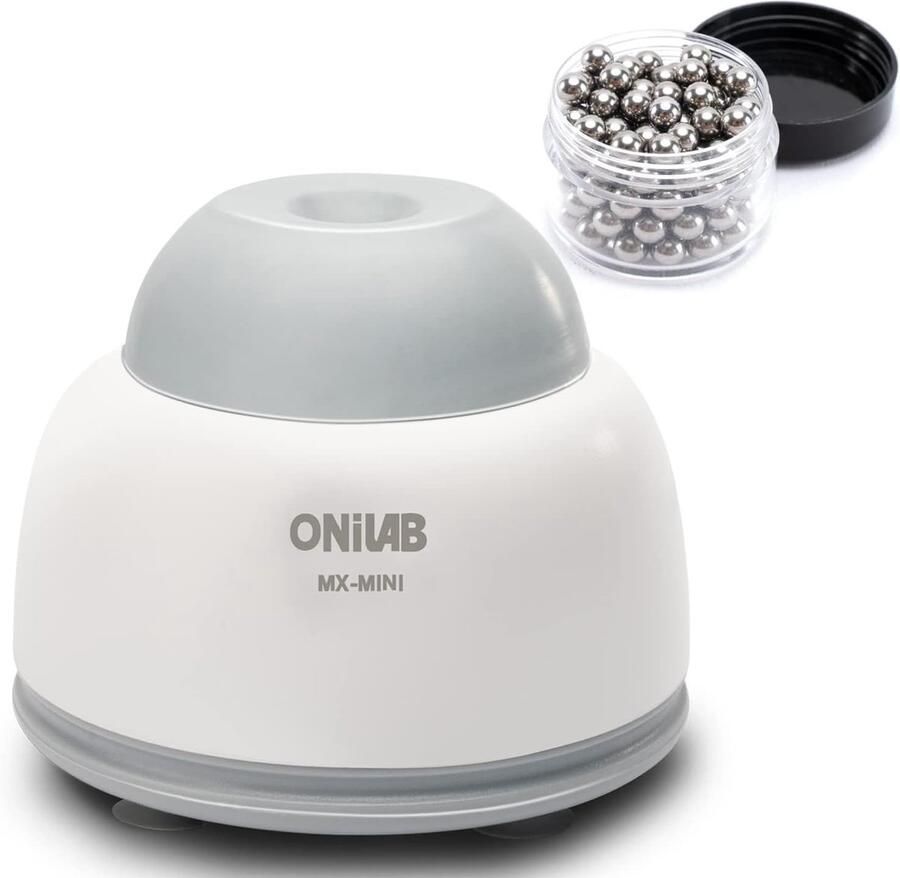 SnelShoppen Mini Vortex Mixer met Touchfunctie Laboratorium Mengmachine voor Nagellak Wimperlijm en Acrylverf Inclusief 120 RVS Mengballen Compa