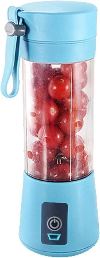 SnelShoppen Mixbeker Draagbaar Blauw USB Oplaadbaar Snelle Juice Cup 6 Messen Hoogwaardige Handheld Blender voor Fruit Groente Milkshake Thuis Keuke