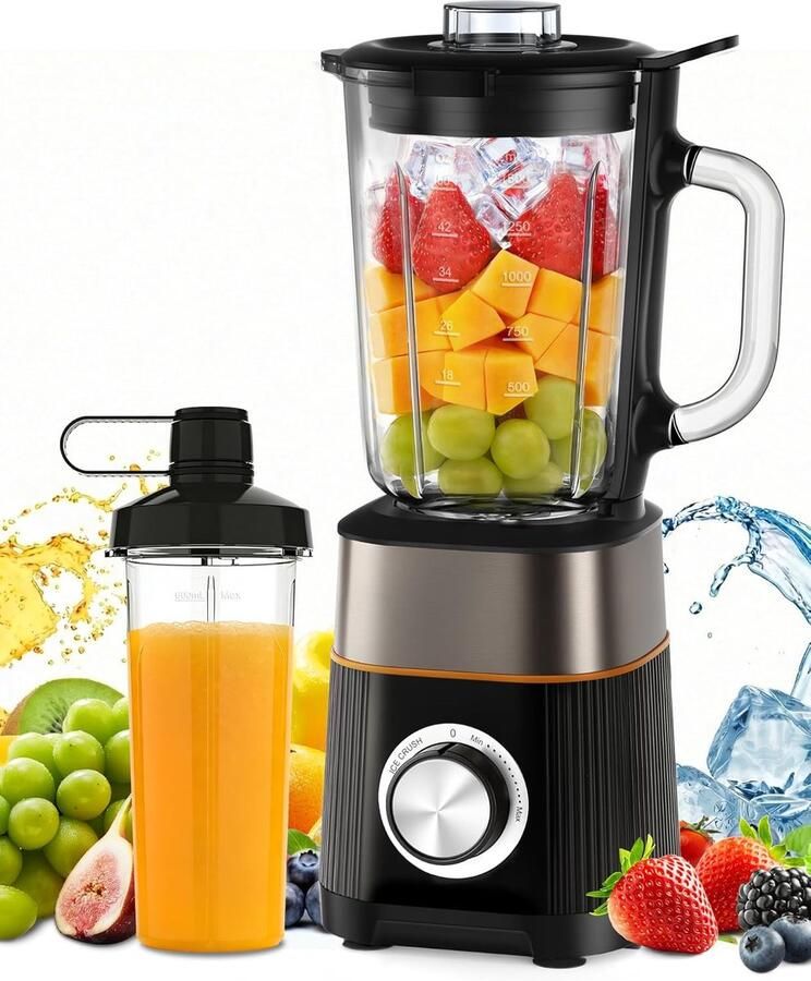 SnelShoppen Mixer Smoothie Maker Mini Blender met Tritan Fles BPA-vrij Draagbare RVS Blender Laag Geluid Makkelijk Schoon te Maken voor Shakes