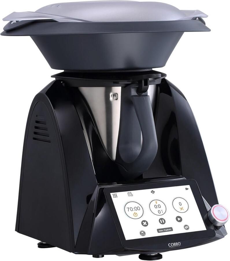 SnelShoppen Multifunctionele Keukenrobot 7-in-1 Combinatie Zwart Grijs Met Wi-Fi Snelle Blender en Hakmachine voor Smoothies Soepen en Meer