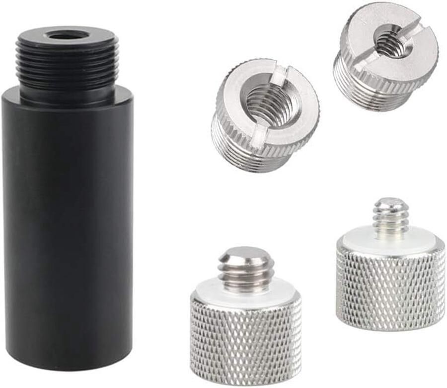 SnelShoppen Multifunctionele Microfoonhouder Adapter met 5 8-27 Draad voor Geluidstechniek 5 Stuks Schroefverbindingen Ideaal voor Opname
