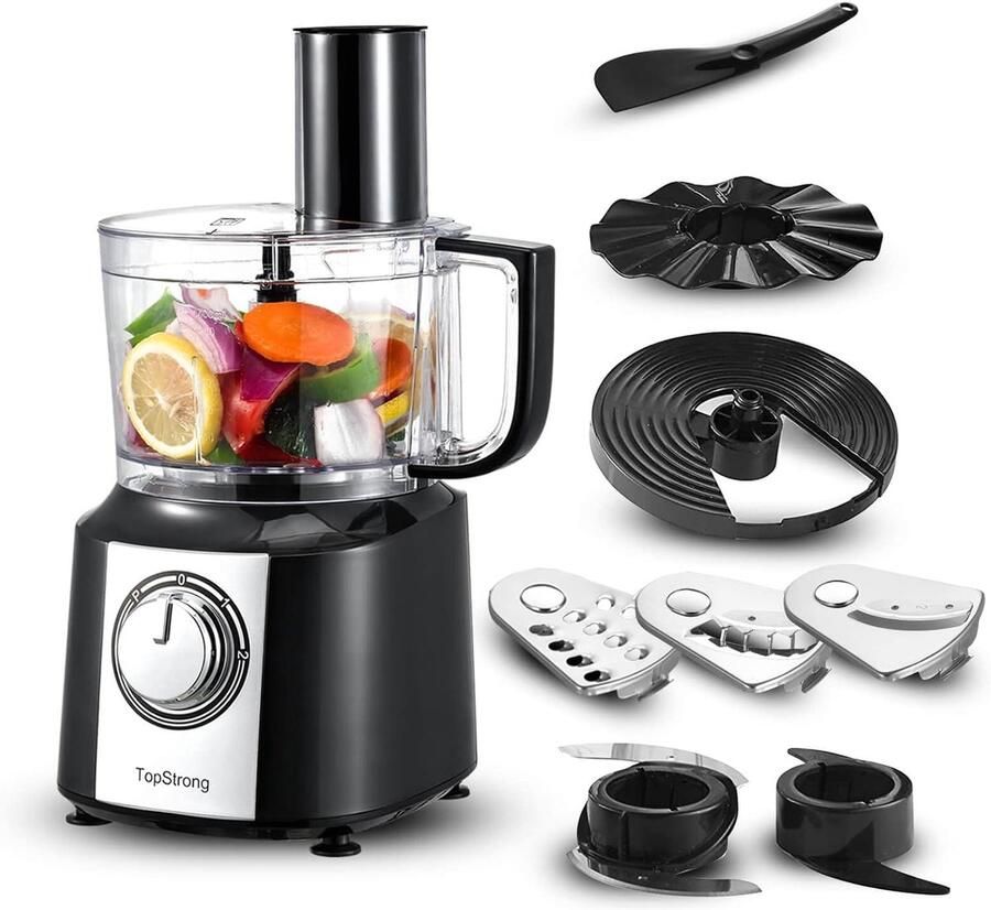 SnelShoppen Multifunctionele Robot 6-in-1 Keukenmachine 2L 800W Food Processor Snijmachine Mixapparaat Hakker Perfect voor Koken en Bakken