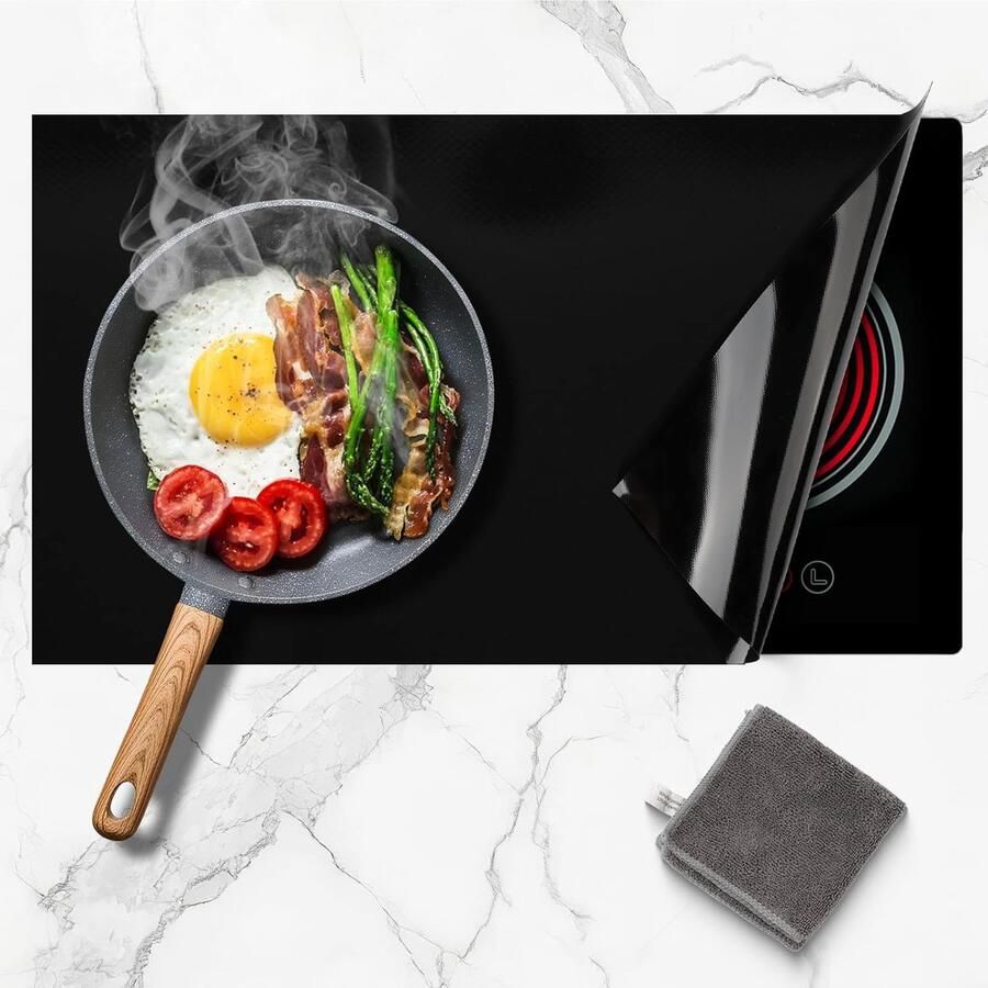SnelShoppen Multifunctionele Silicone Inductiekookplaat Beschermpad 54x90 cm Hittebestendige Kussen voor Stoommand en Waterkoker Keuken Access