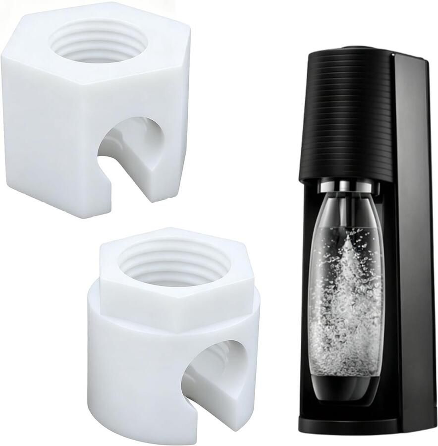 SnelShoppen Novaly Reservemoer voor Sodastream Vervangende Snelaansluiting en CO2-slang Hoge Weerstand Geschikt voor Crystal 2.0 Jet Spirit Ea